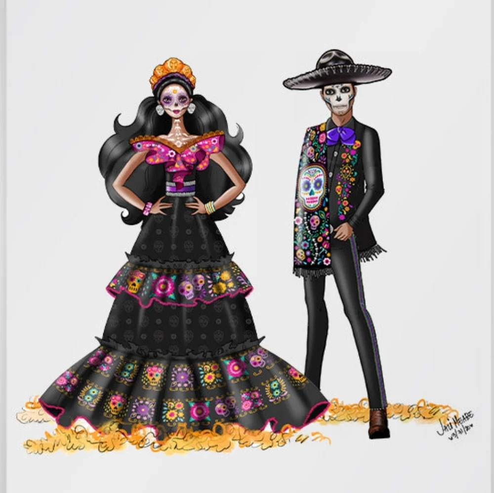 Barbie Dia De Los Muertos 2021 Doll NRFB Mattel Day Of The Dead Collector - Picture 8 of 9